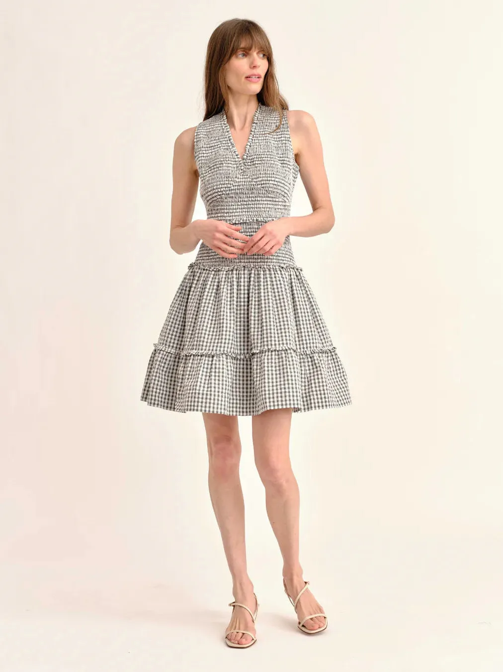 Rhett Mini Dress in Moss sold by Beau & Ro