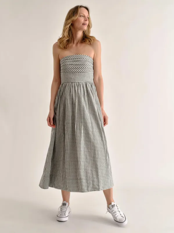 Chalmers Dress in Moss made by Cartolina