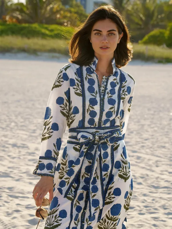 Marrakech Kaftan | French Blue SUE SARTOR Marigold made by Beau & Ro