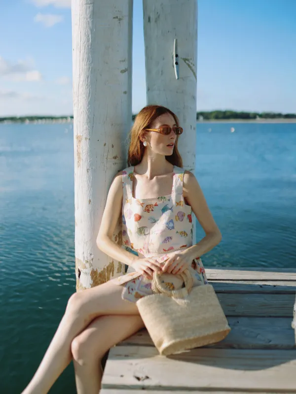 Phoebe Skirt Set in Fête de la mer made by Beau & Ro