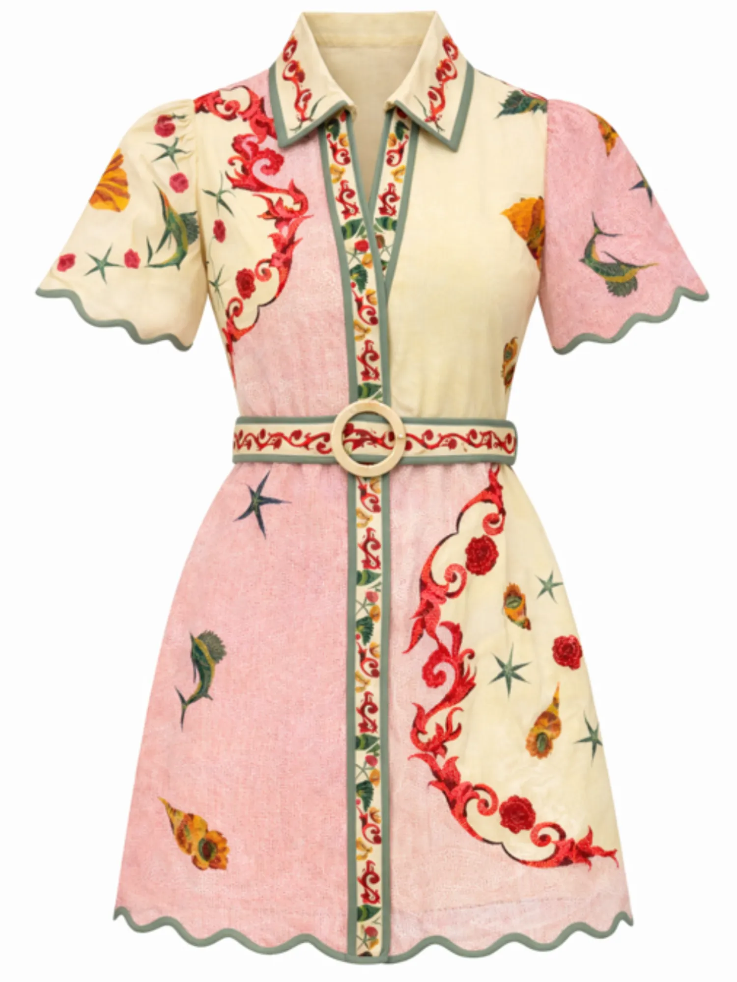 Poppy Dress in Blush Shell sold by Beau & Ro