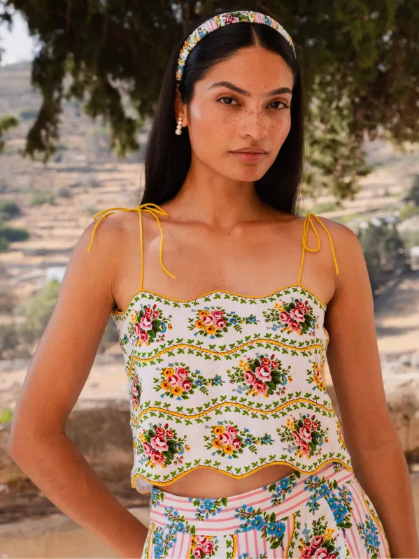 Sicily Top in Vintage Bouquet made by Beau & Ro