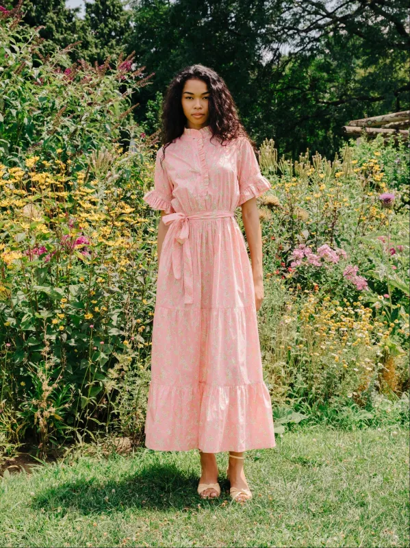 Emma Midi Dress in Love Emma & Georgina Liberty Print made by Love The Label