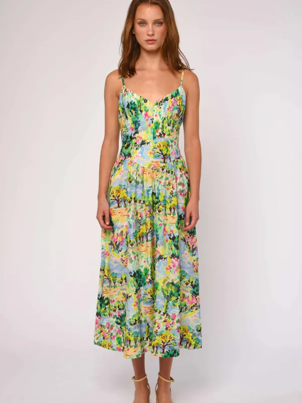 Tilda Maxi Dress in Giverny Garden Print made by Love The Label