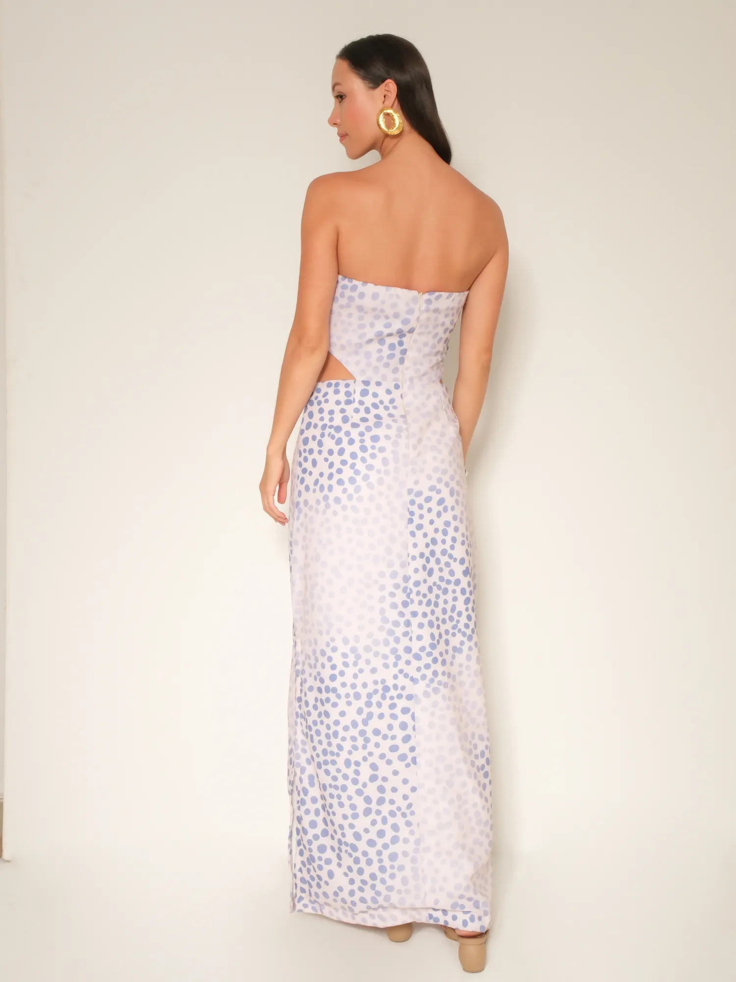 The Polka Lilies Maxi Dress sold by Beau & Ro product image thumbnail 3