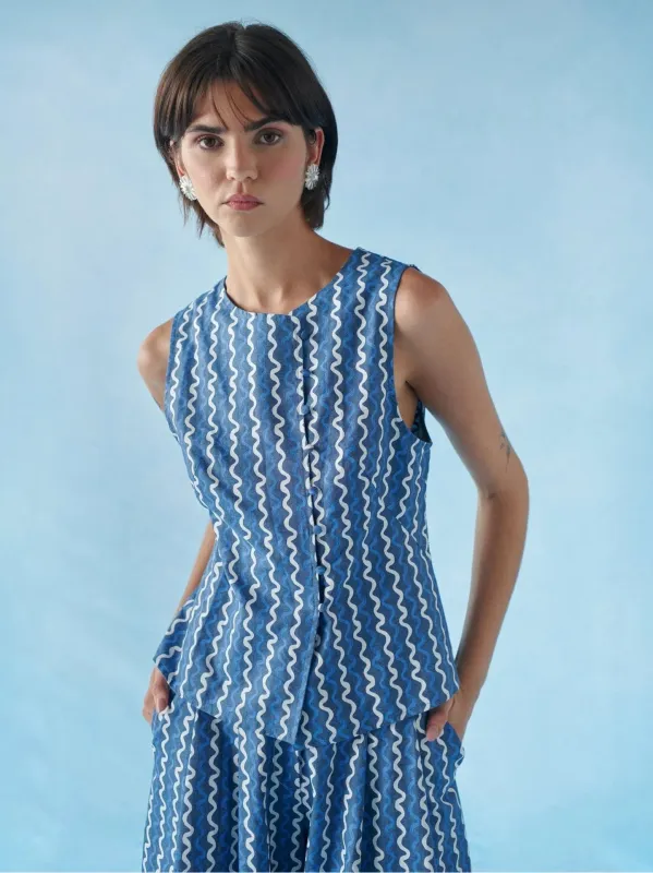 Jambu Top in Blue made by Beau & Ro