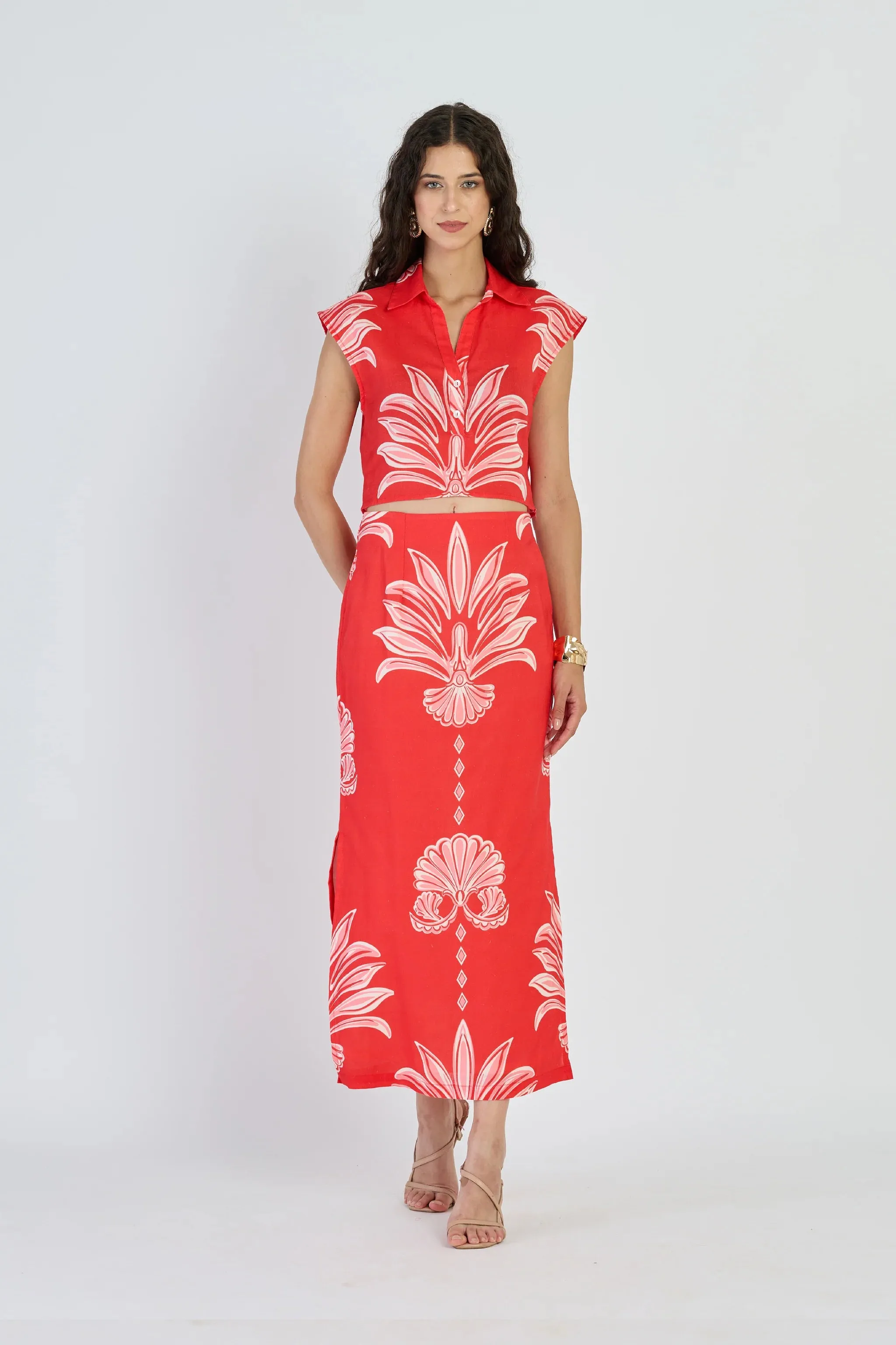 Alba Top in Palm Springs Rouge sold by Beau & Ro product image thumbnail 3