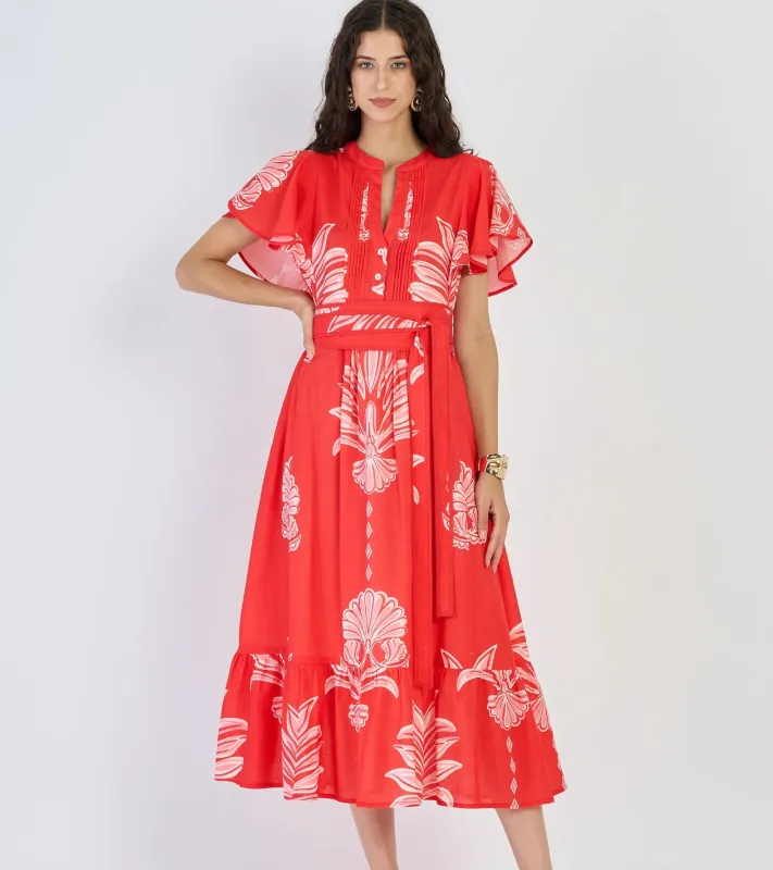 Leni Dress in Palm Springs Rouge made by Beyond by Vera