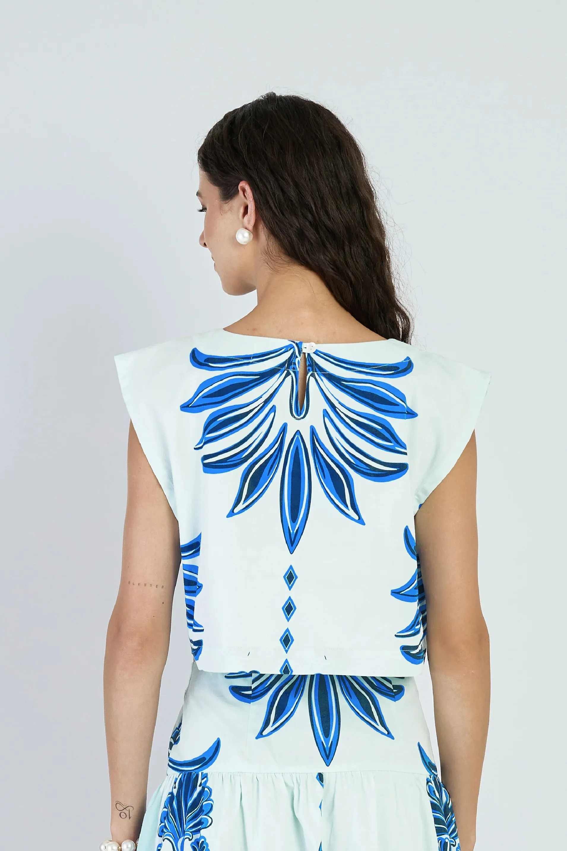 Piper Top in Palm Springs Navy sold by Beau & Ro product image thumbnail 4