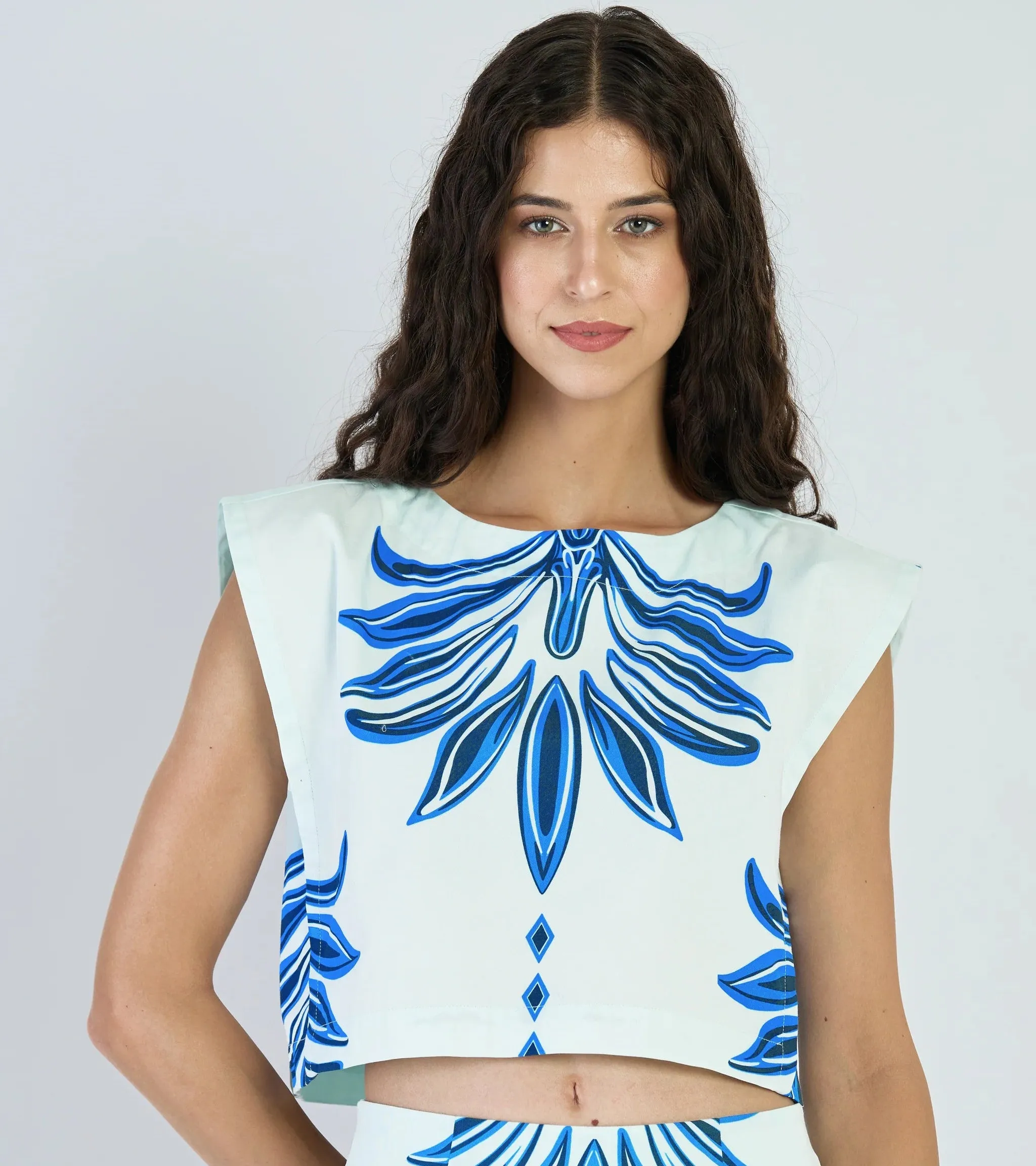 Piper Top in Palm Springs Navy sold by Beau & Ro