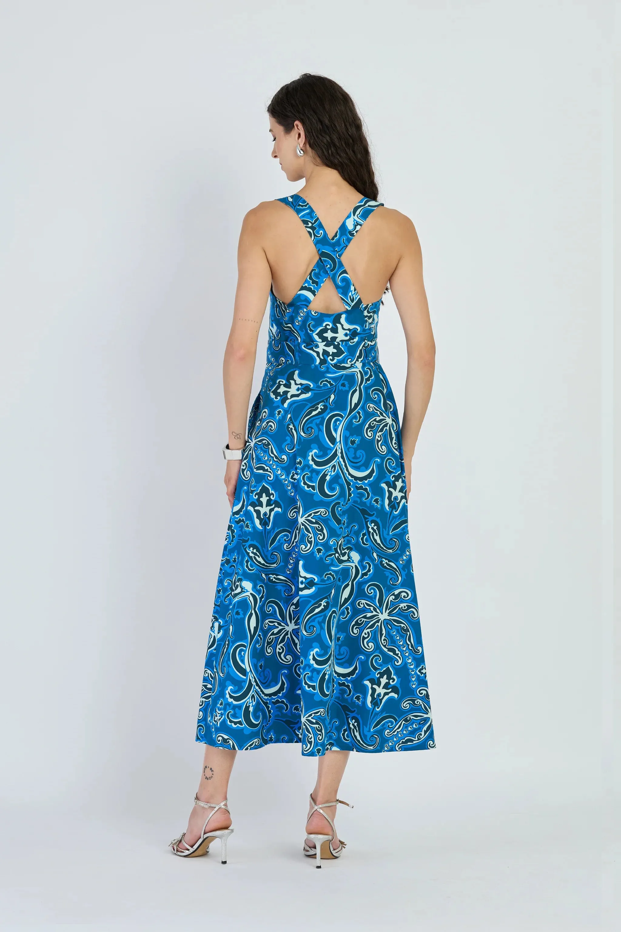 Nico Dress in Mermaid Navy sold by Beau & Ro product image thumbnail 5