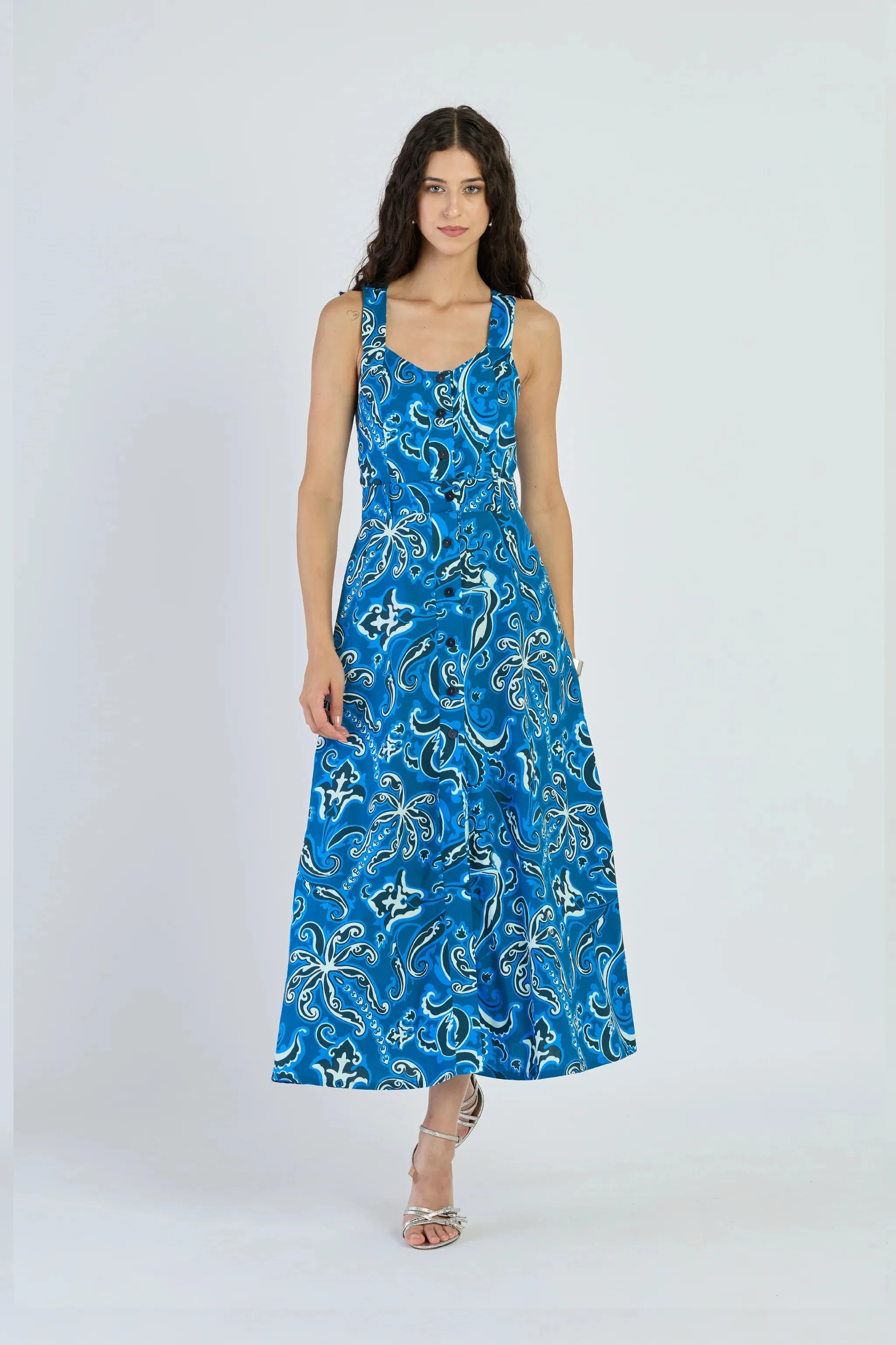 Nico Dress in Mermaid Navy sold by Beau & Ro product image thumbnail 4
