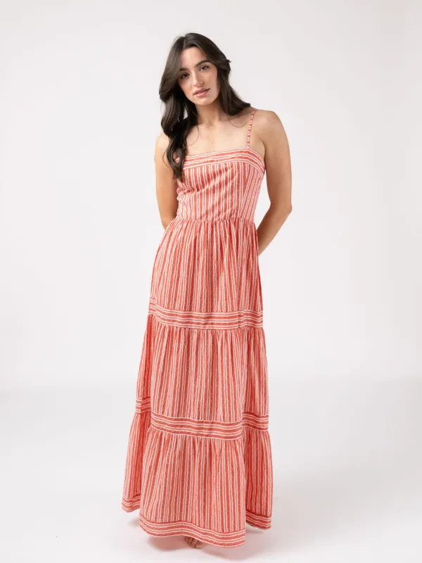 The Mallorca Maxi | Coral Stripe made by Beau & Ro