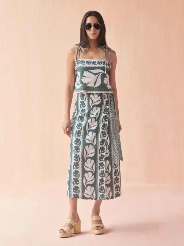 Sammi Skirt in Gwenn Palm made by Omika
