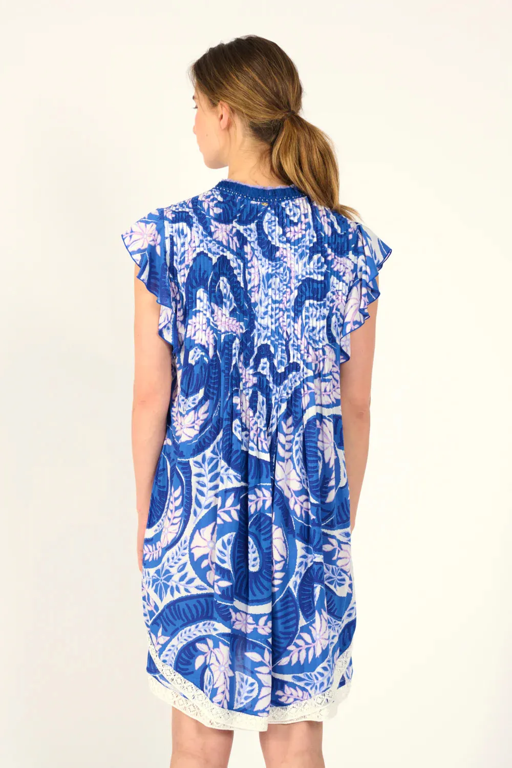 Sasha Mini Dress in Blue Holy Snake sold by Beau & Ro product image thumbnail 5