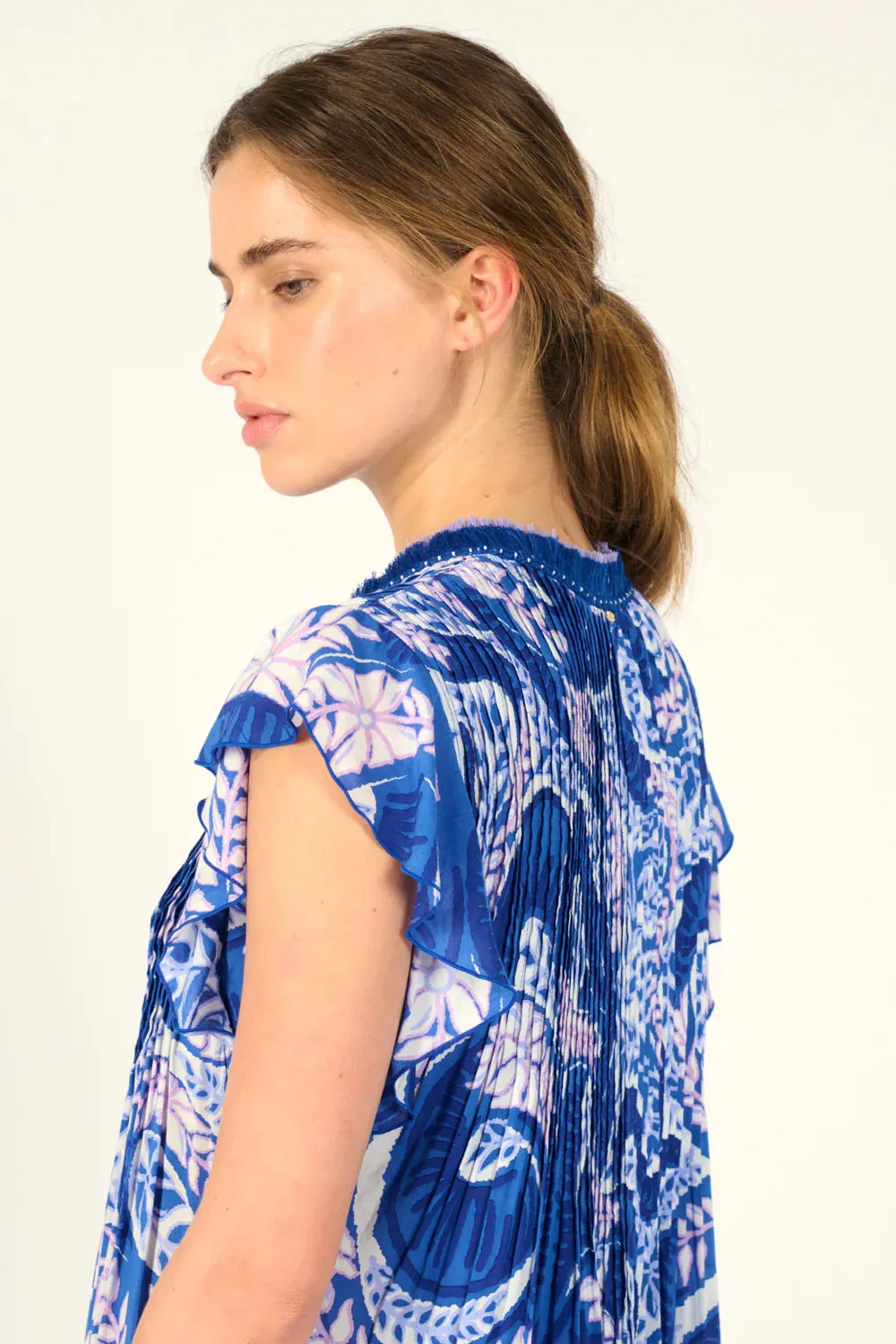 Sasha Mini Dress in Blue Holy Snake sold by Beau & Ro product image thumbnail 3