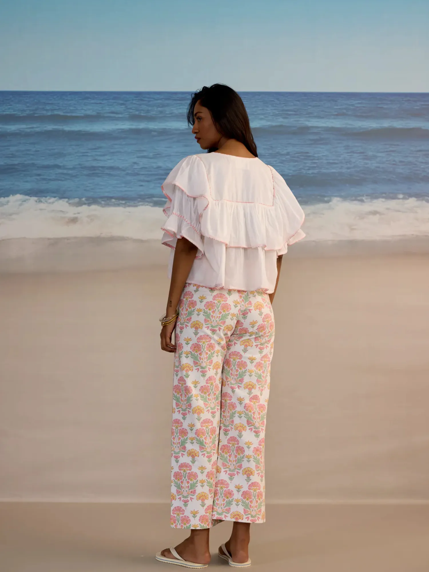 Disco Pant in Big Geranium Print sold by Beau & Ro product image thumbnail 5