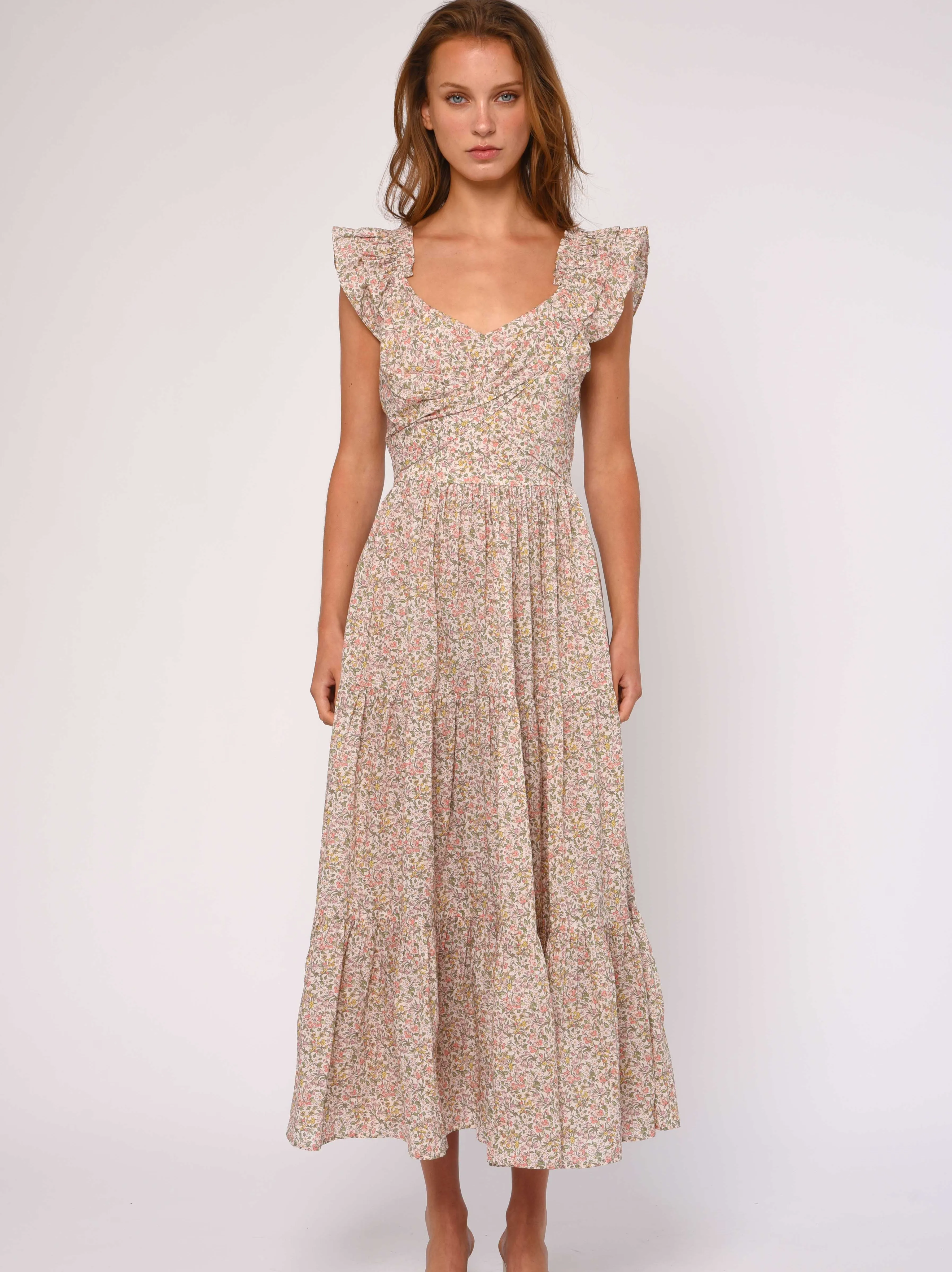 Mari Maxi Dress in Nazanin Liberty Print sold by Beau & Ro