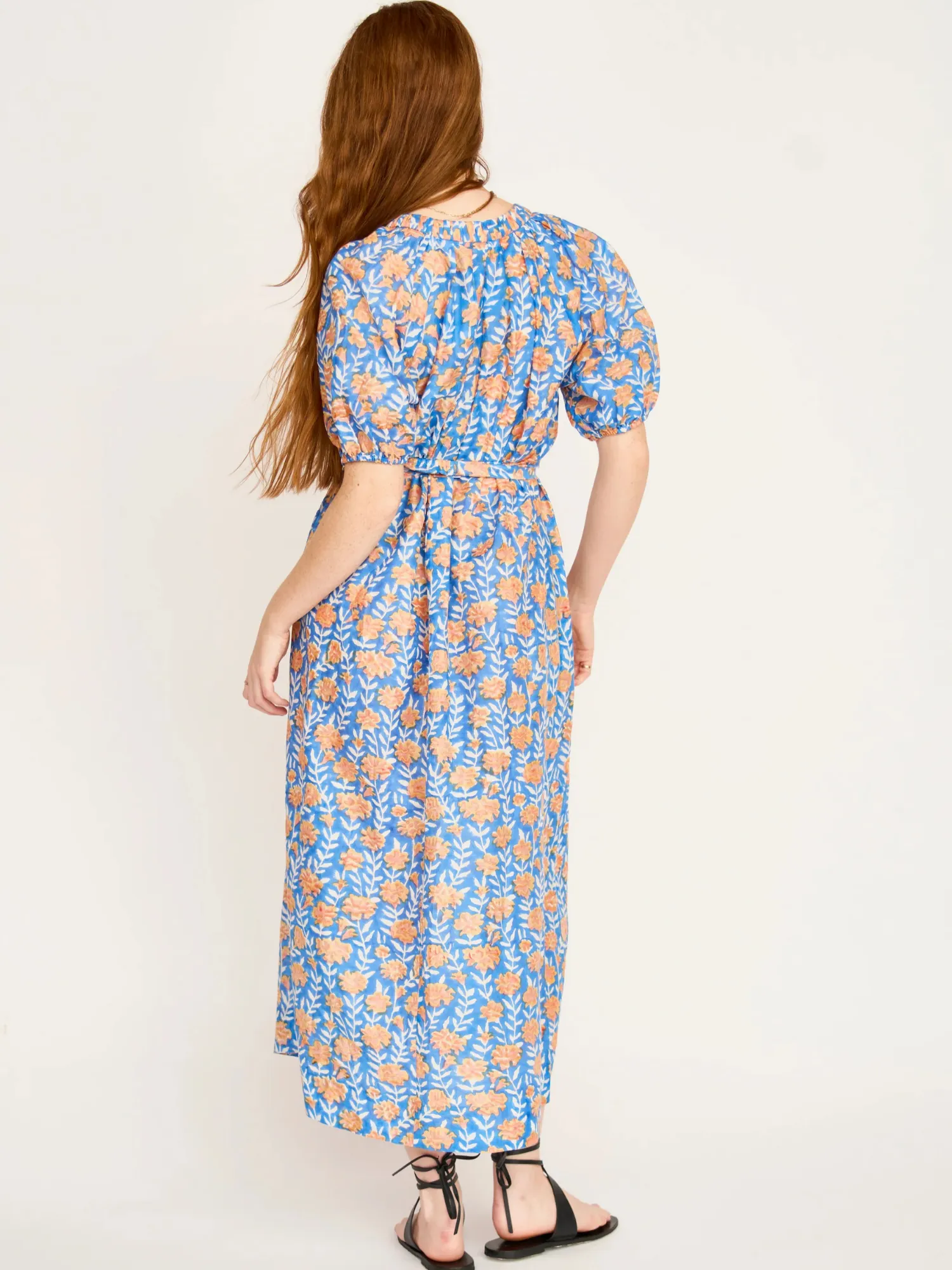 Somerset Dress in Tangerine Carnation sold by Beau & Ro product image thumbnail 4
