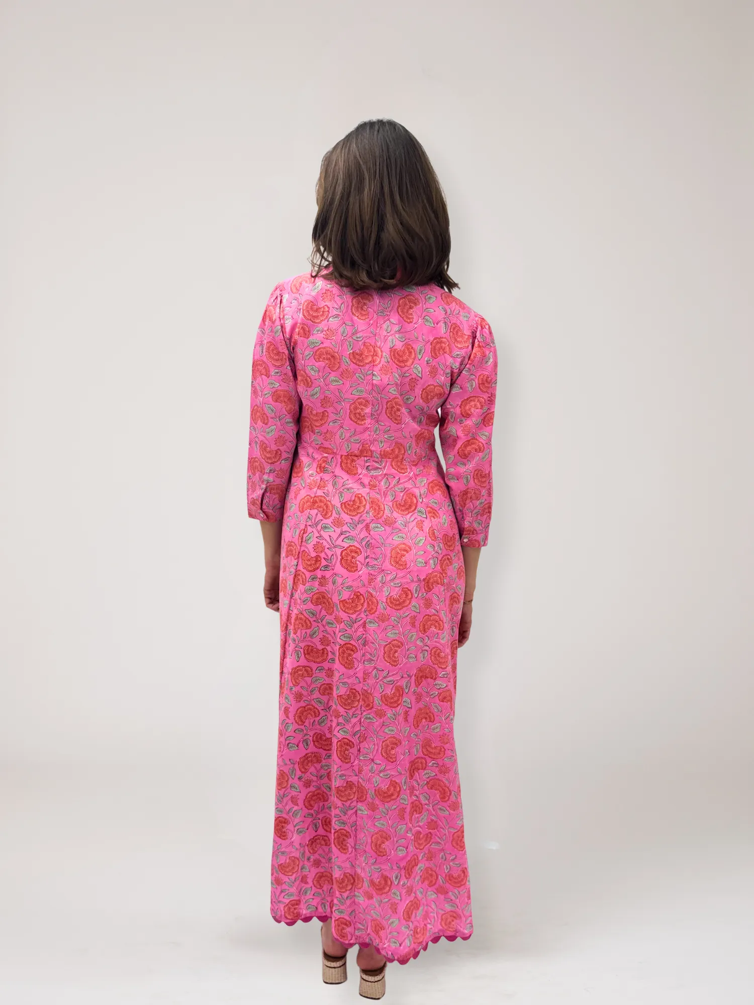 Pink Floral Print Maxi Dress sold by Beau & Ro product image thumbnail 3