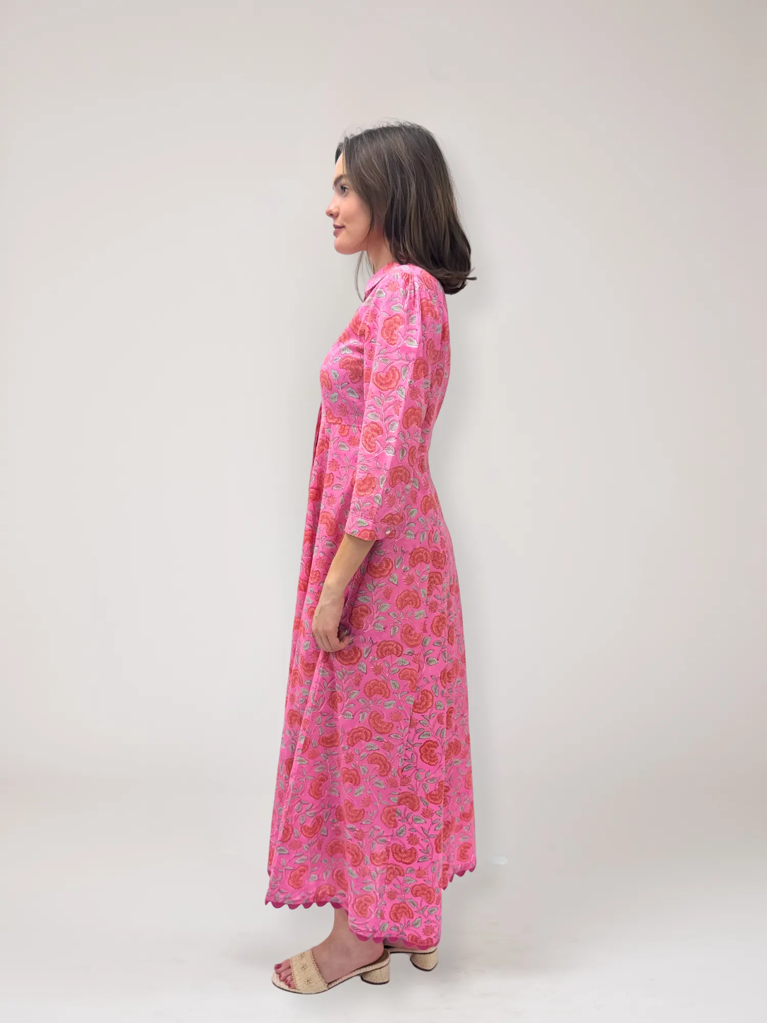 Pink Floral Print Maxi Dress sold by Beau & Ro product image thumbnail 2