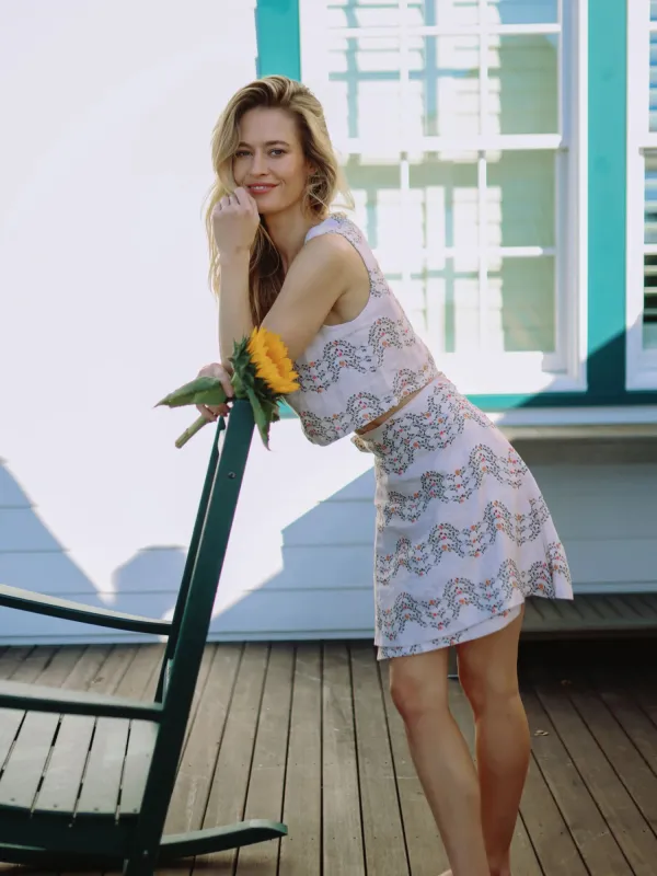 Daphne Skirt Set in Floral Trellis made by Beau & Ro
