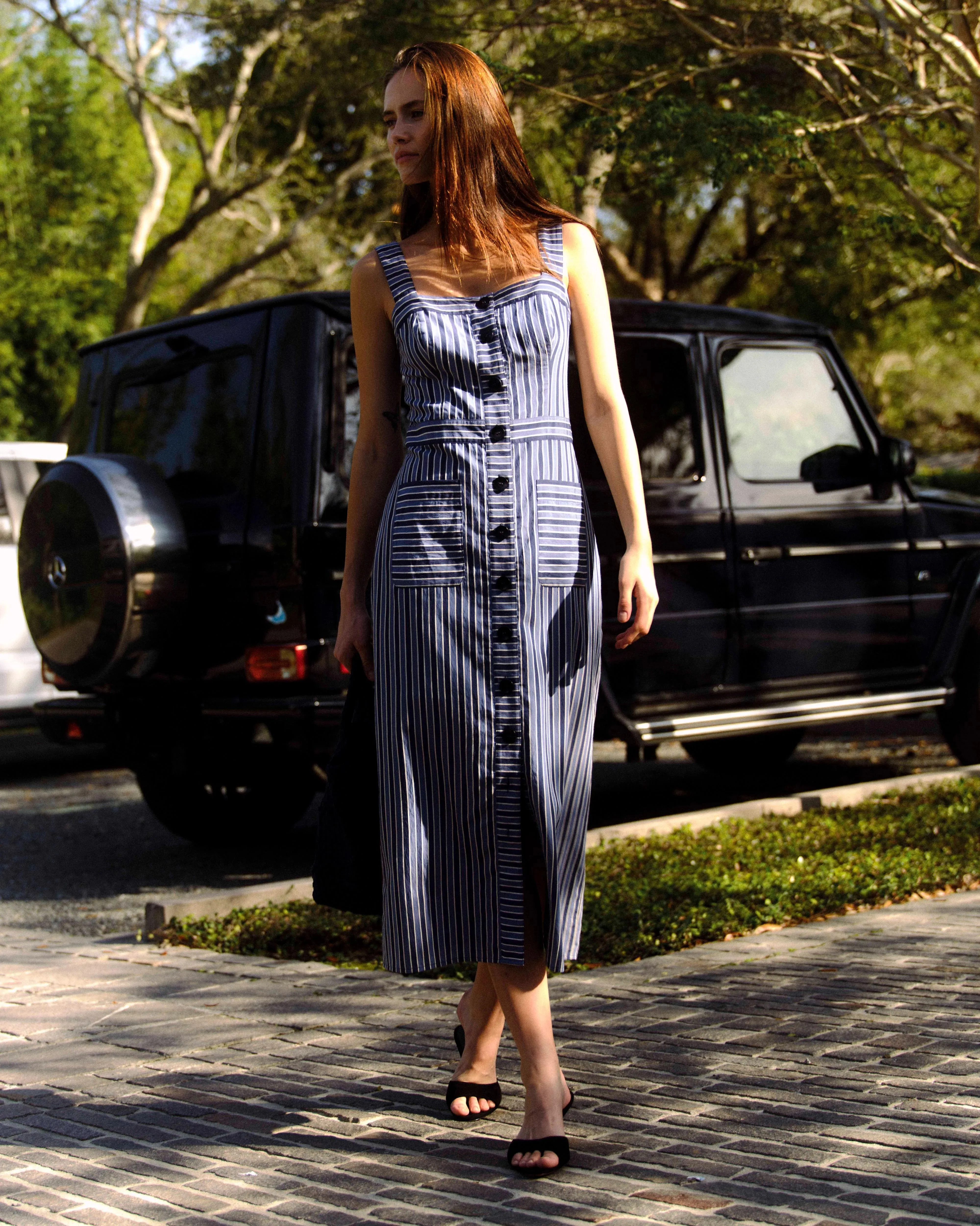 Natalie Dress in Coastal Stripe sold by Beau & Ro product image thumbnail 3