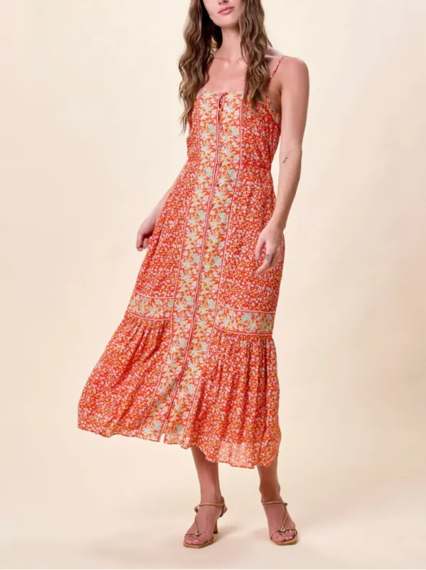 Miralani Midi Dress in Solara Print made by Cleobella