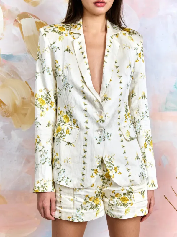 Kaye Blazer in Estelle Floral Print made by Love The Label
