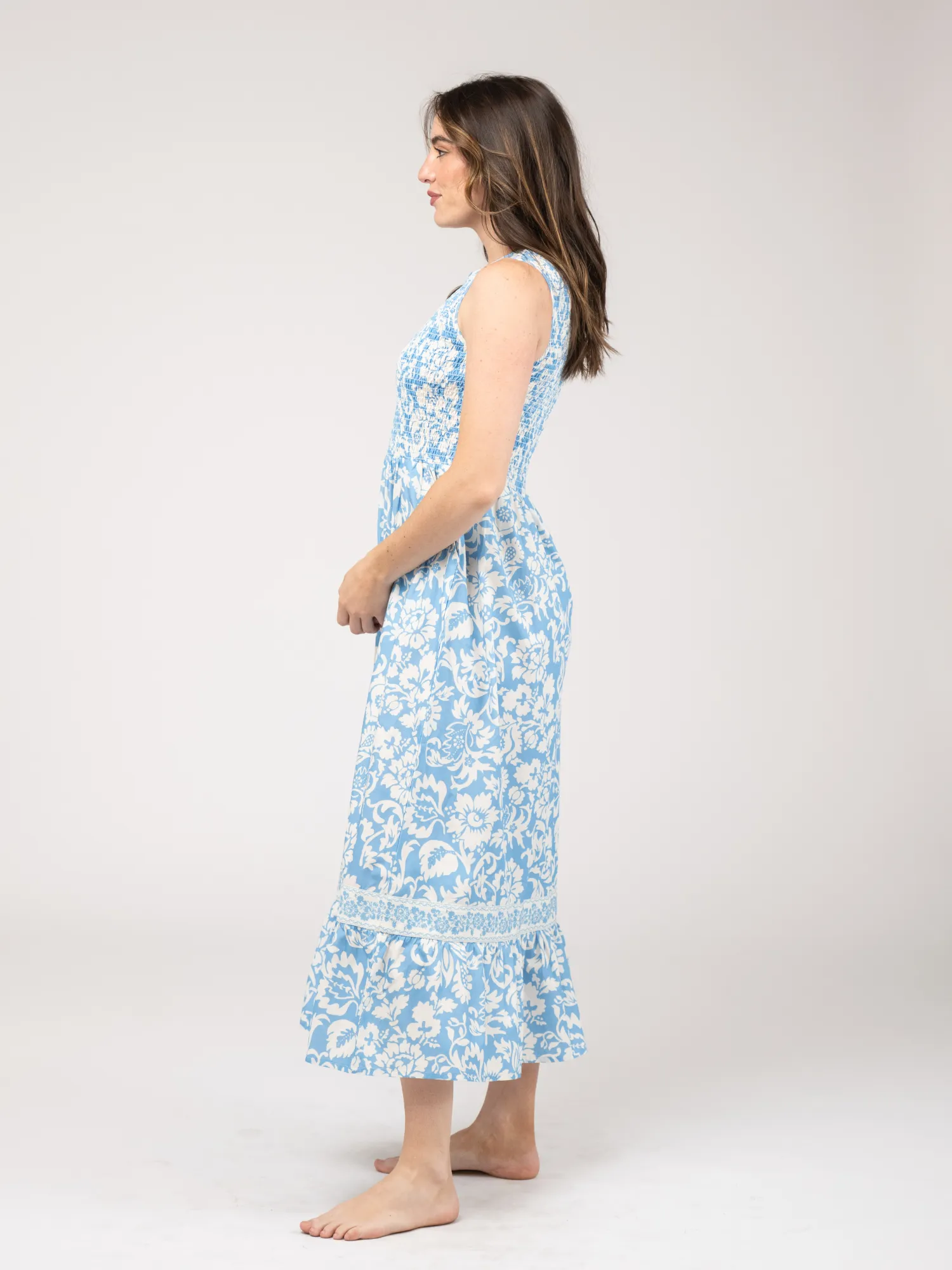 The Margot Dress | Blue Flore sold by Beau & Ro product image thumbnail 2