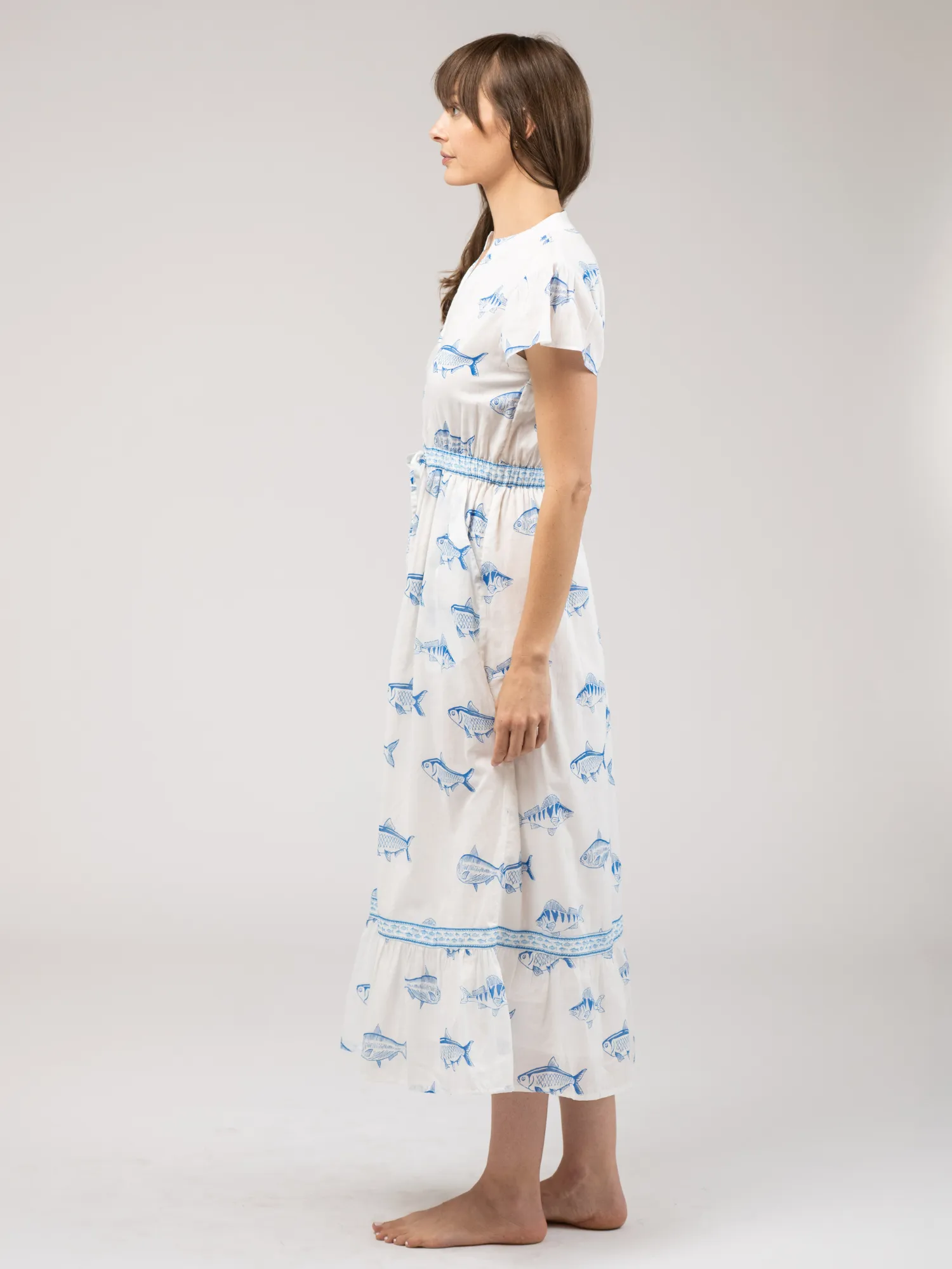 The Flutter Dress | White Fish sold by Beau & Ro product image thumbnail 3