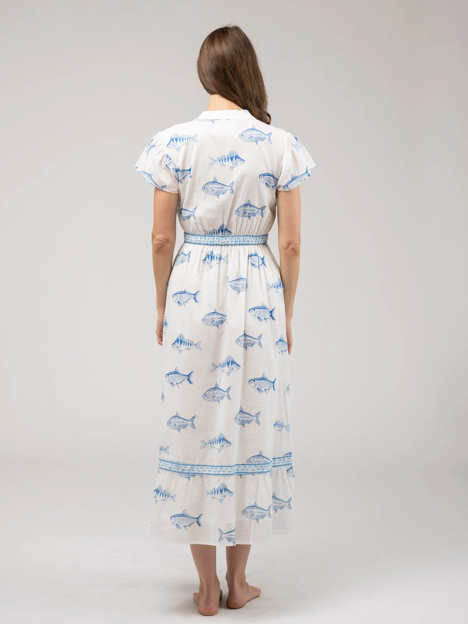 The Flutter Dress | White Fish sold by Beau & Ro product image thumbnail 4