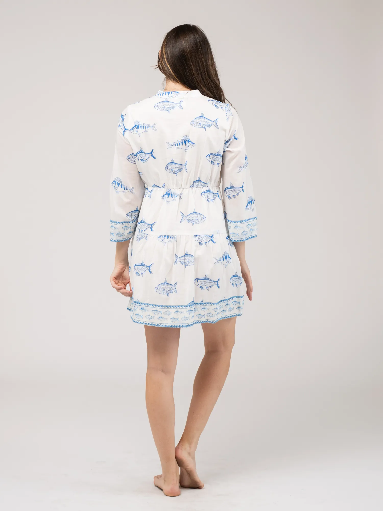 The Claire Mini Dress | White Fish sold by Beau & Ro product image thumbnail 3