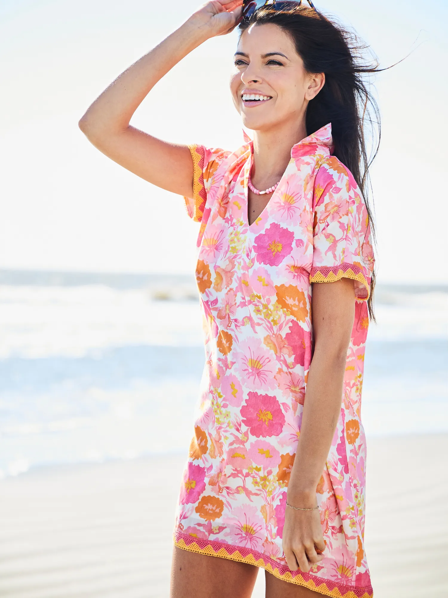 The Beach Tunic | Pink Watercolor sold by Beau & Ro product image thumbnail 2
