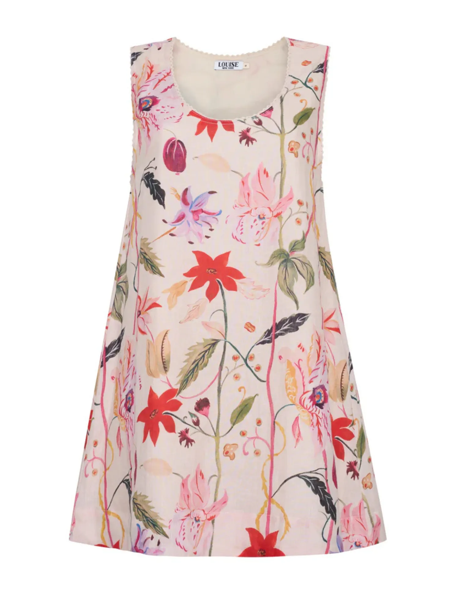 Penelope Mini Dress in Wild Jardin sold by Beau & Ro