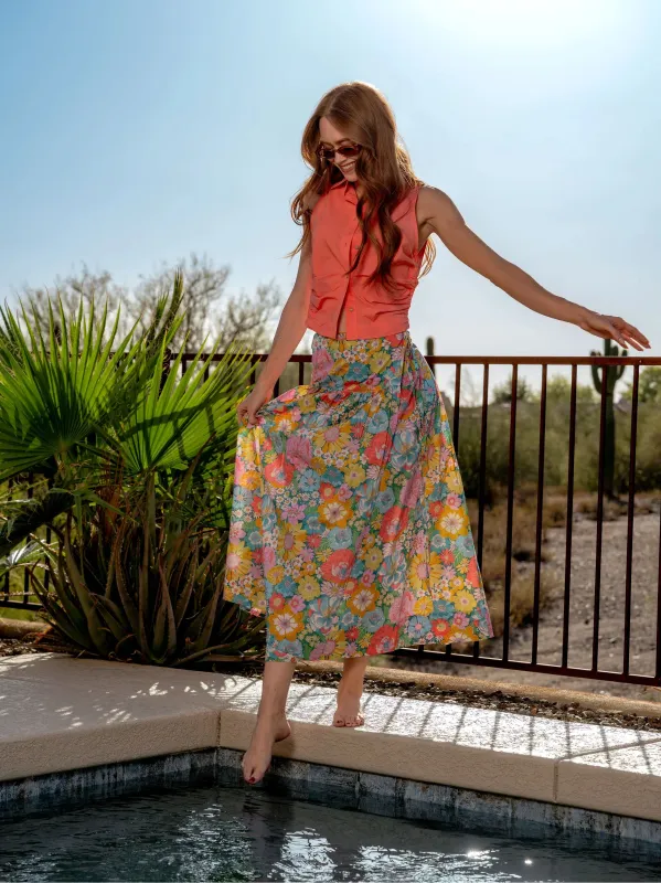Taylor Wrap Skirt in Summers In The Sun 2 Liberty Print made by Love The Label