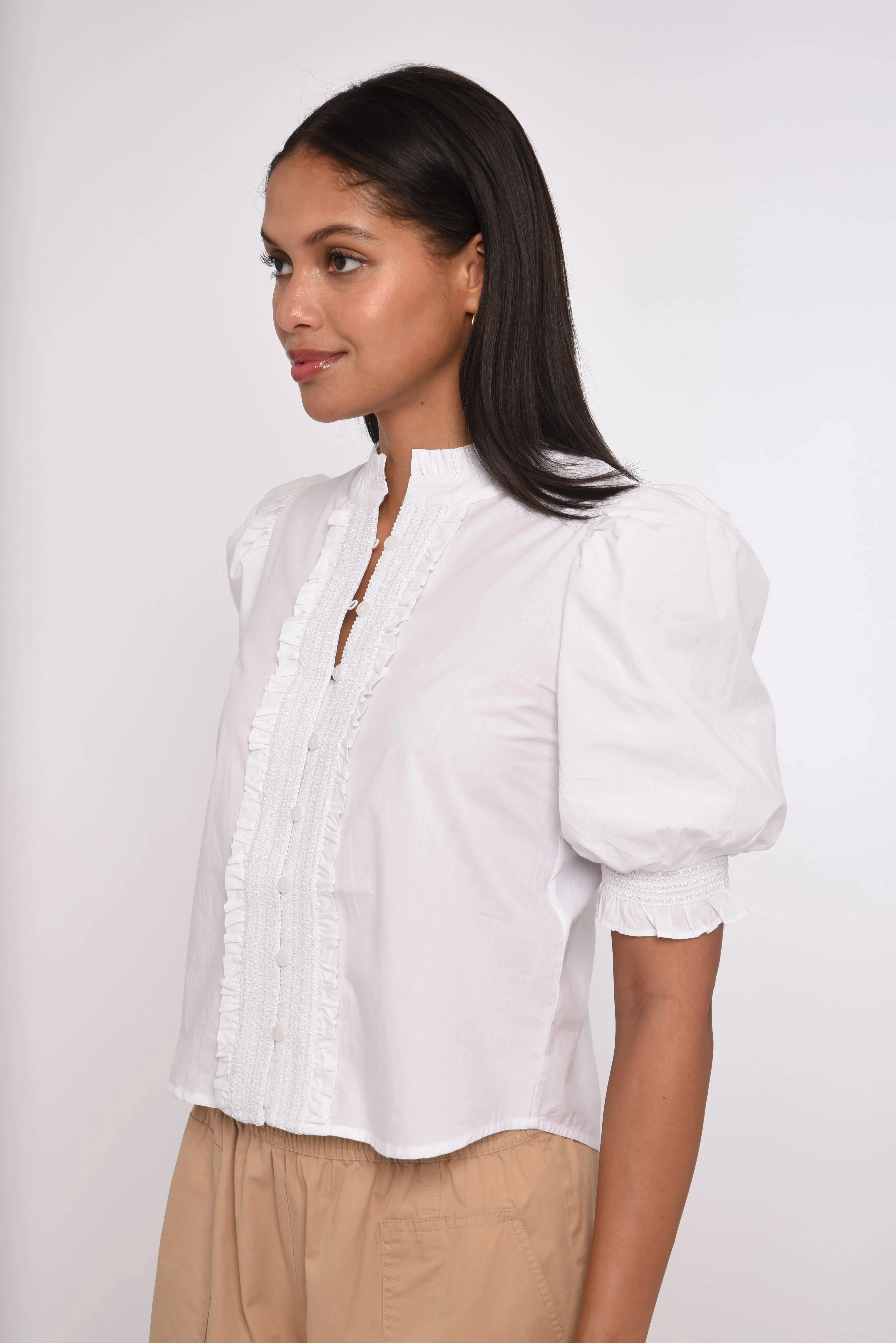 Zinny Top in Bright White sold by Beau & Ro product image thumbnail 3