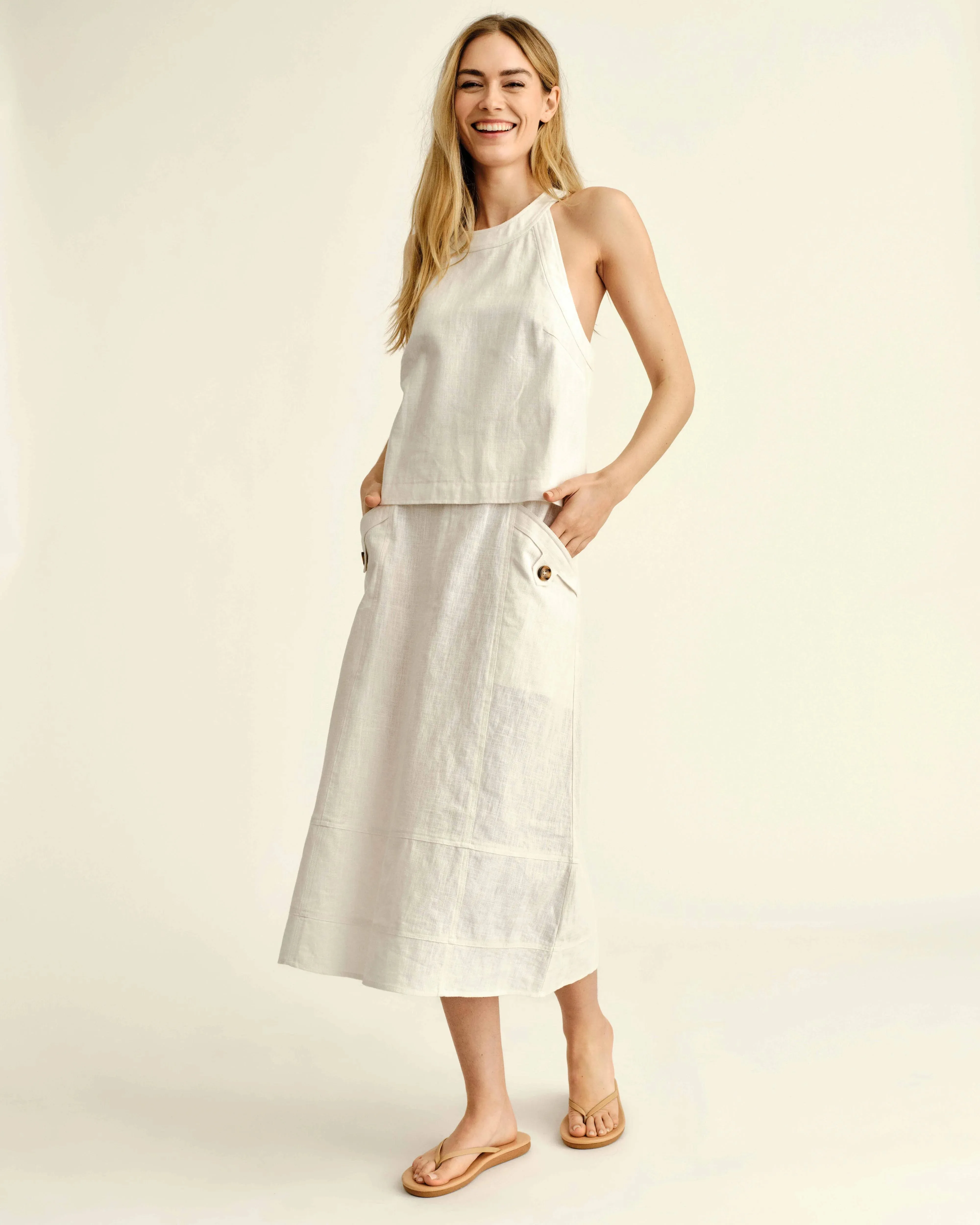 Brant Tank in Bright White sold by Beau & Ro product image thumbnail 2