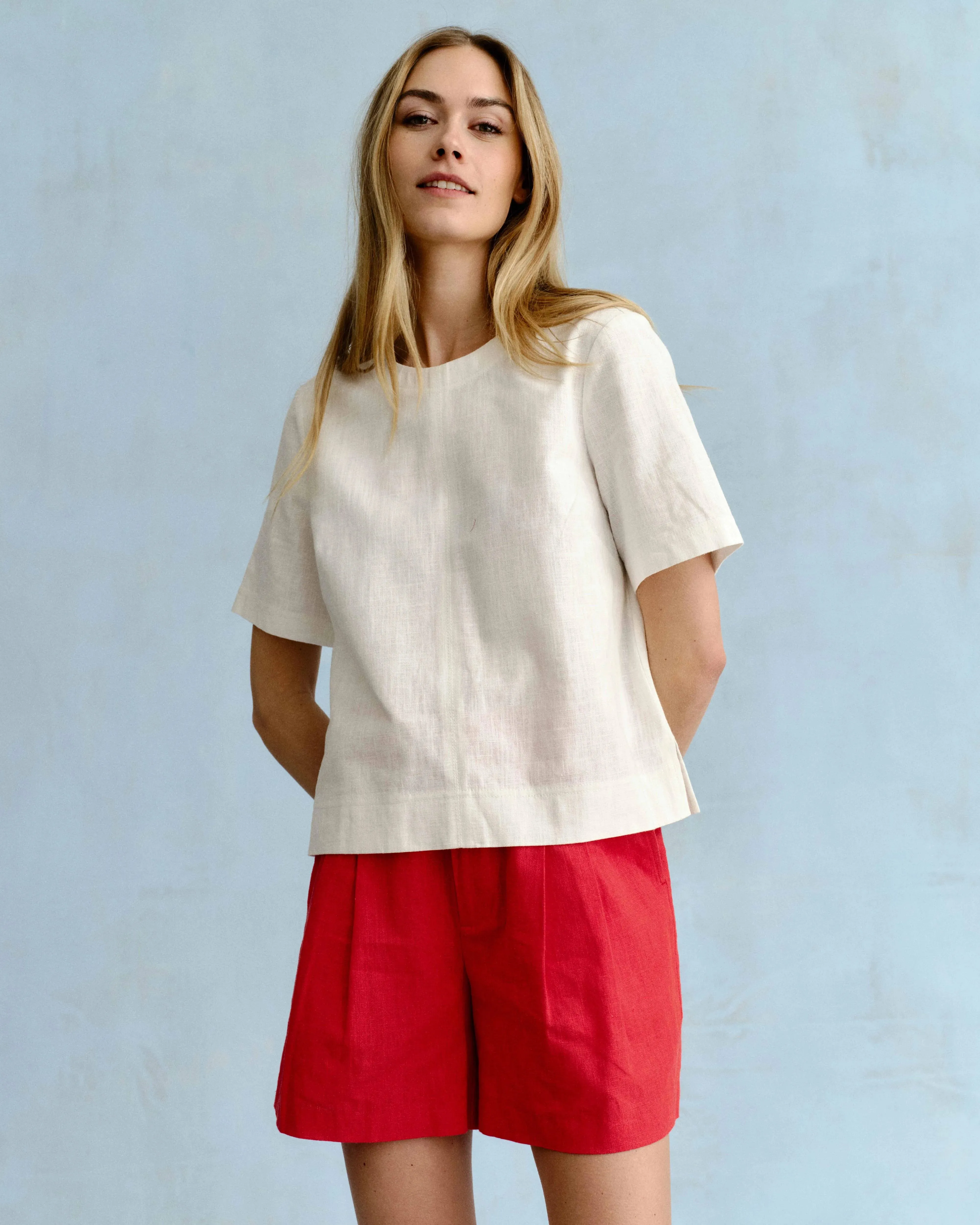 Frankie Shorts in Poppy sold by Beau & Ro product image thumbnail 3