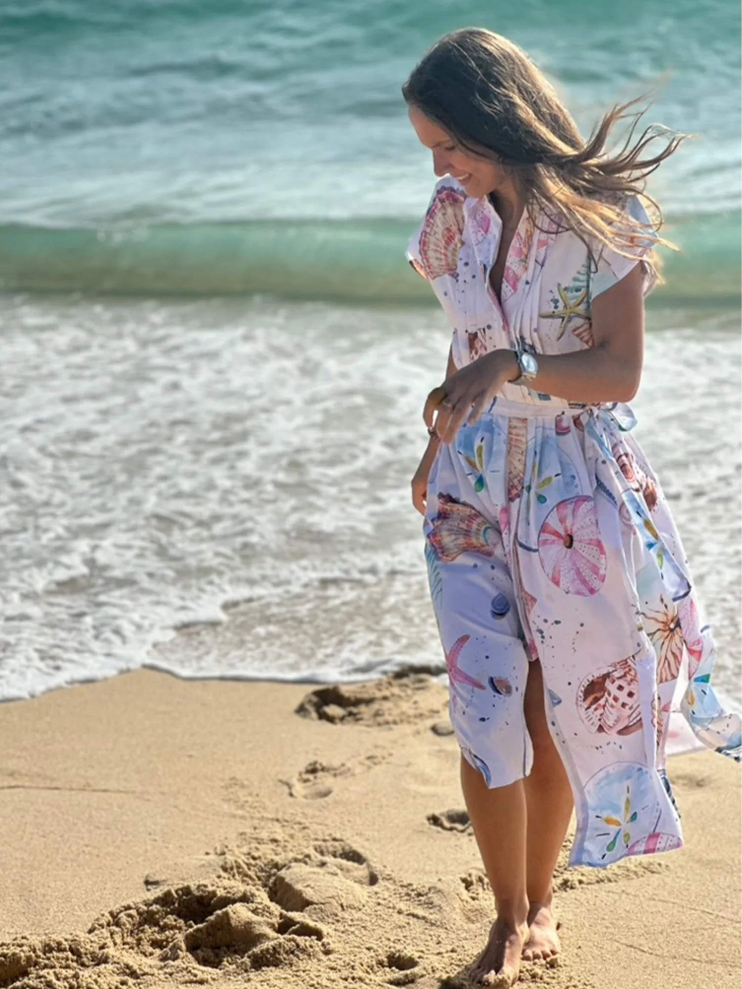 Shell Print Midi Dress sold by Beau & Ro