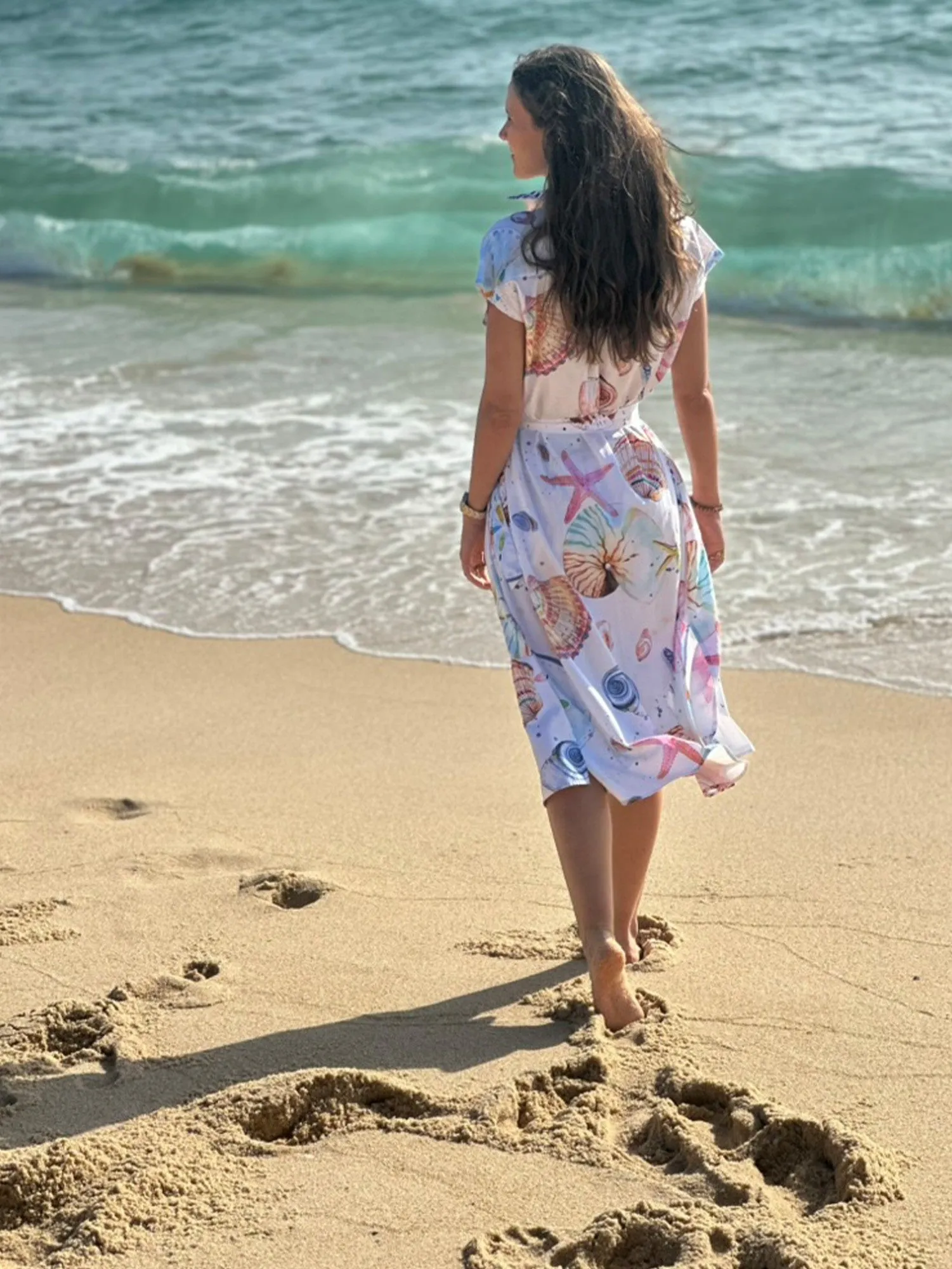 Shell Print Midi Dress sold by Beau & Ro product image thumbnail 2