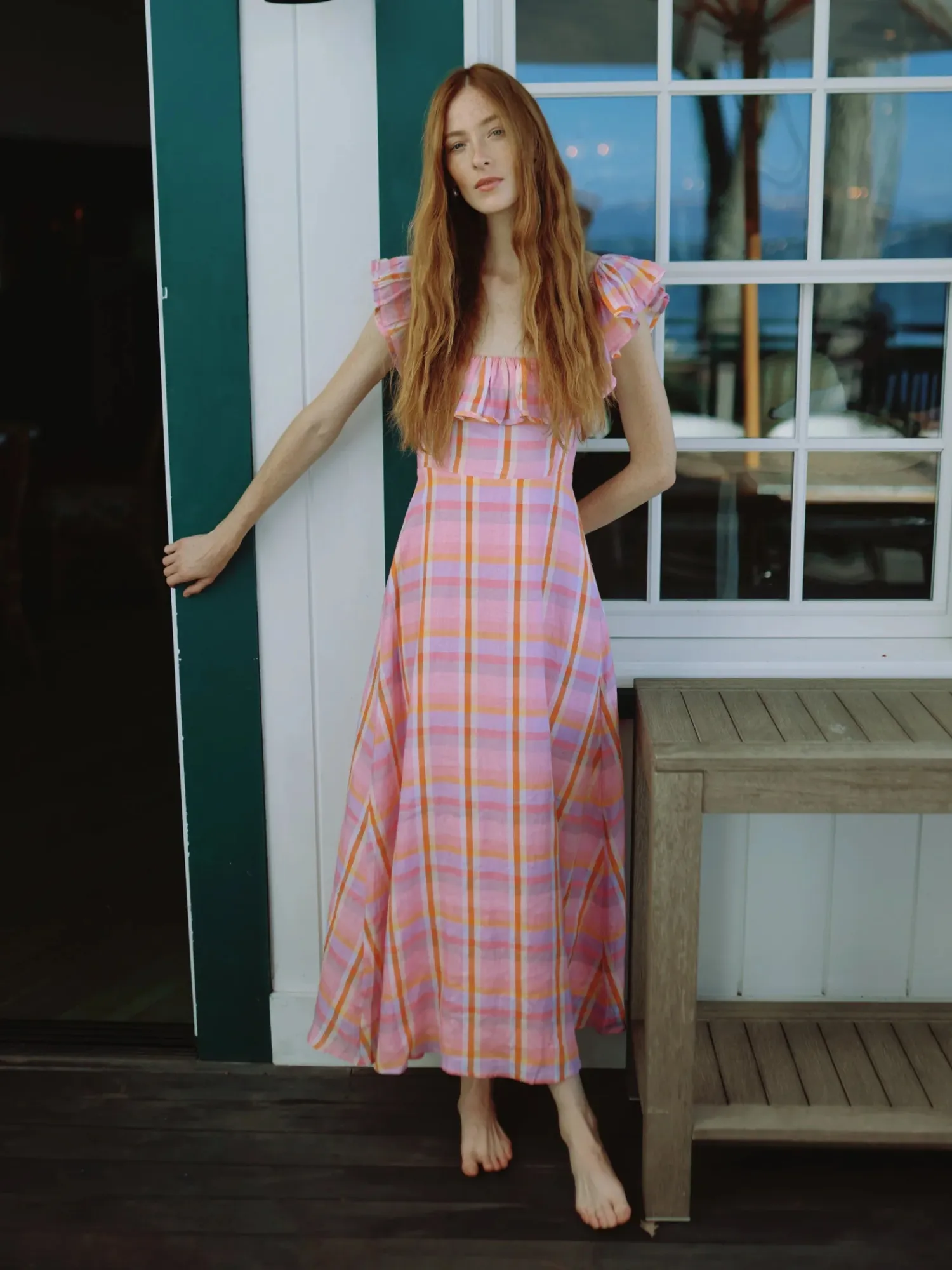 Parker Dress in Sherbet Plaid sold by Beau & Ro product image thumbnail 2
