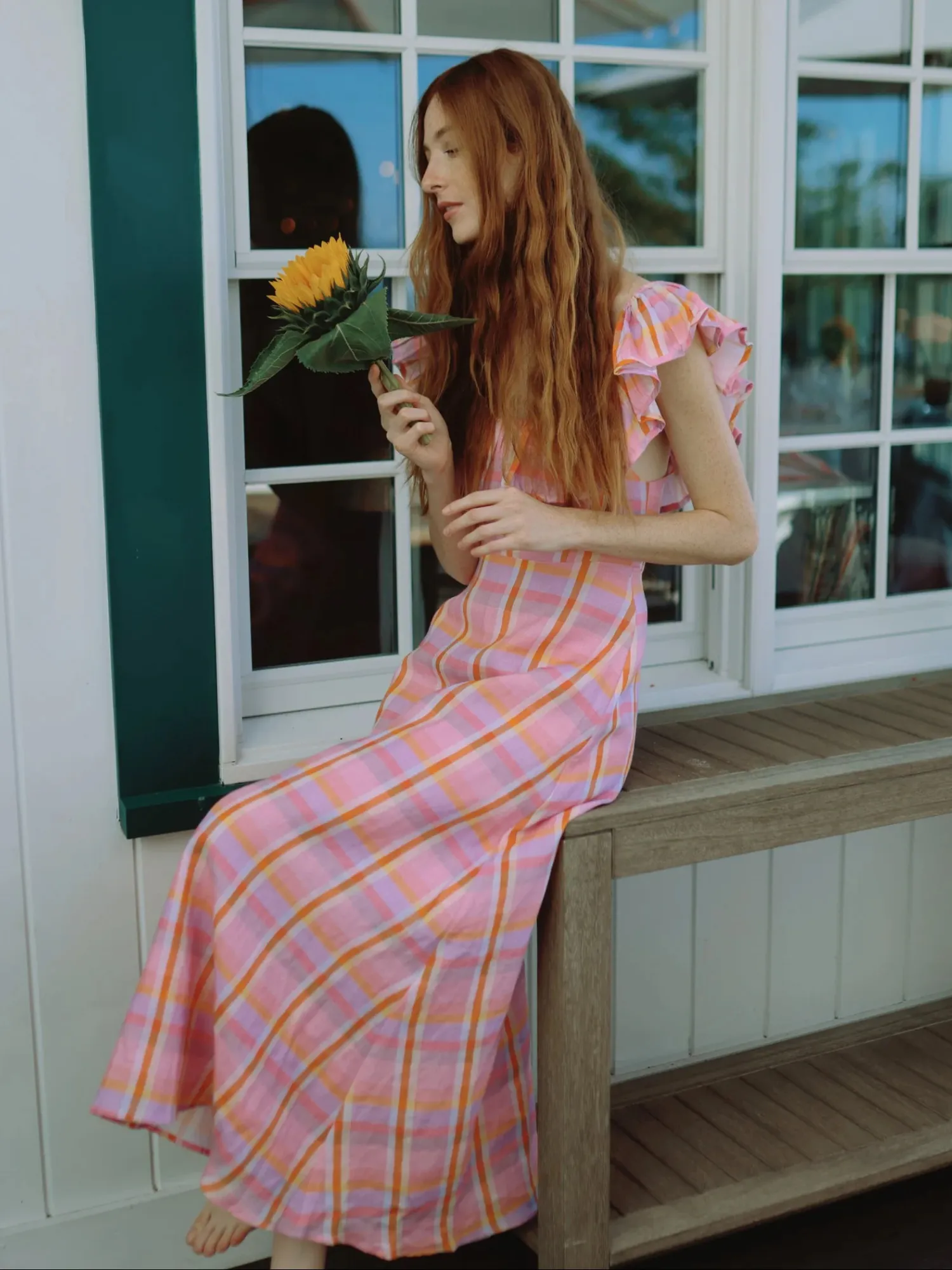 Parker Dress in Sherbet Plaid sold by Beau & Ro product image thumbnail 3
