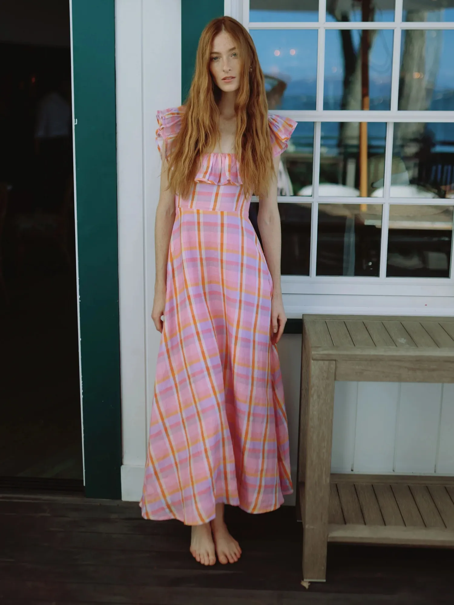 Parker Dress in Sherbet Plaid sold by Beau & Ro product image thumbnail 4