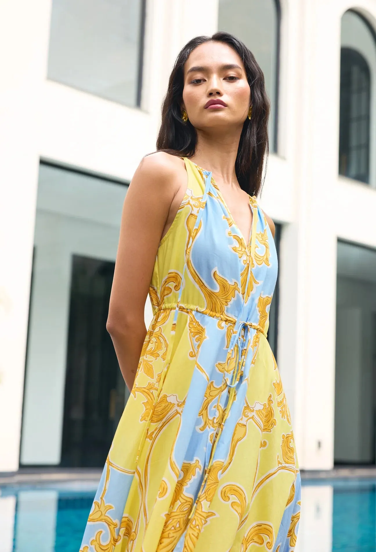 Marina Dress in Sirens Sky sold by Beau & Ro product image thumbnail 2