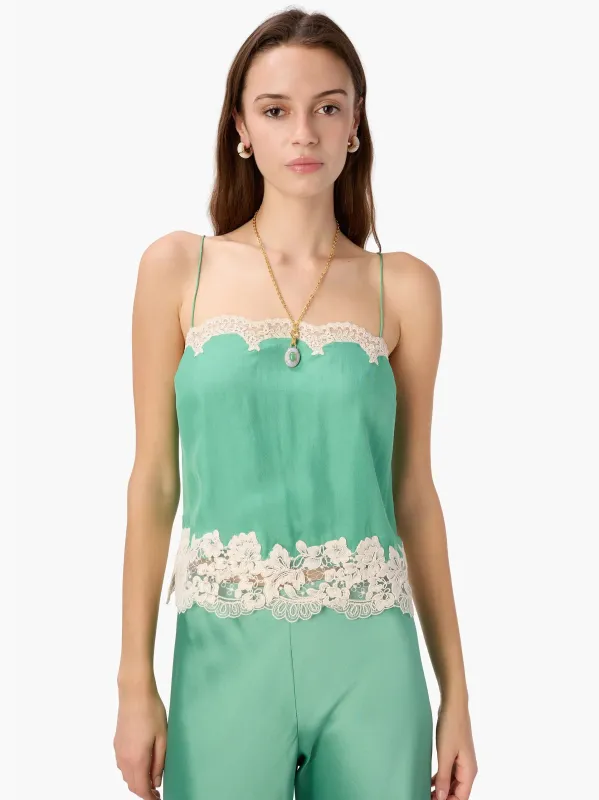 Maiya Silk Camisole in Meadow made by CAMI