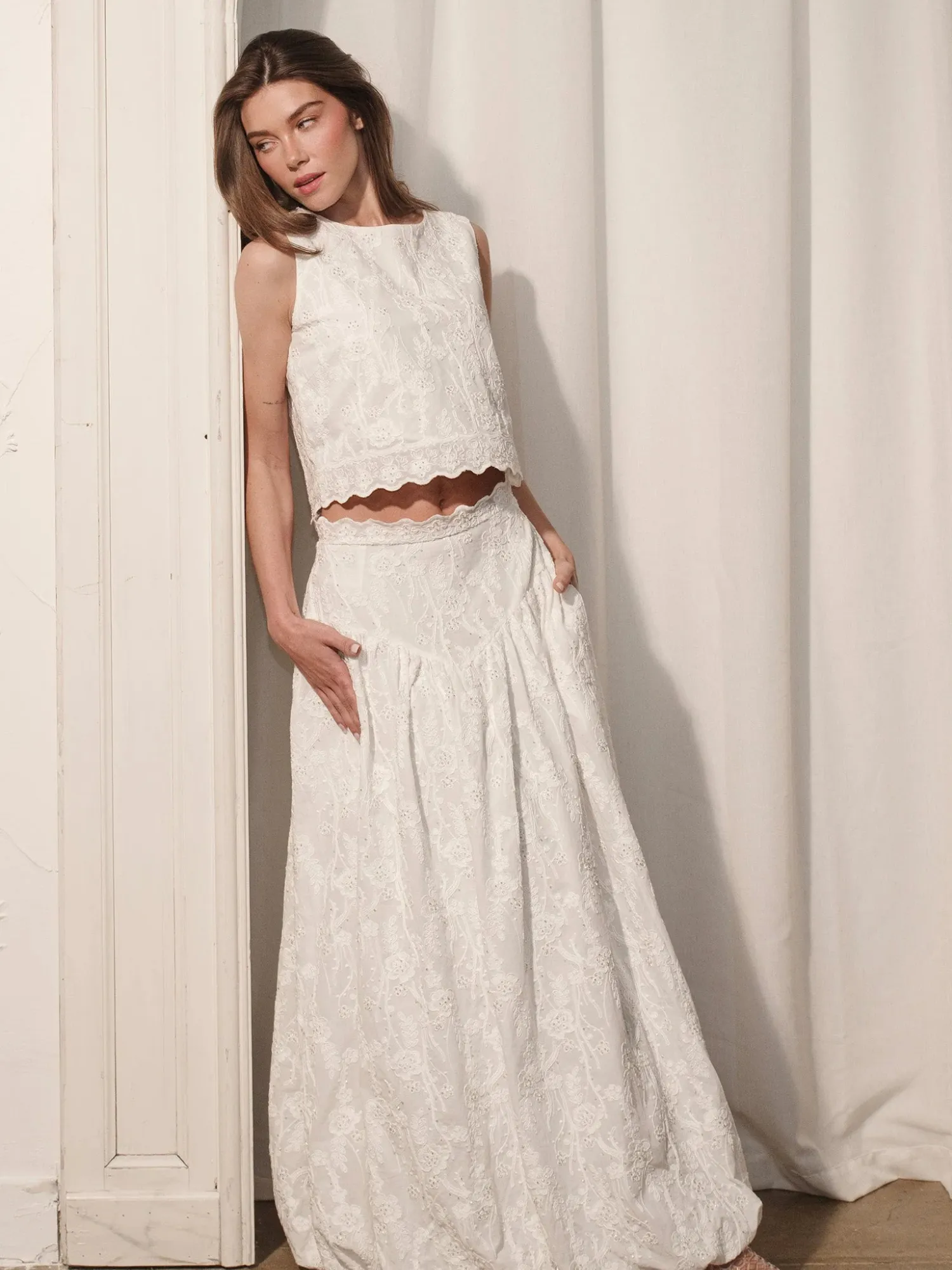 Eyelit Bubble Maxi Skirt sold by Beau & Ro product image thumbnail 3