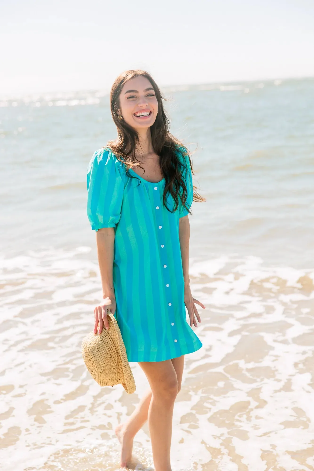 Day Dress in Surf Stripes sold by Beau & Ro product image thumbnail 3