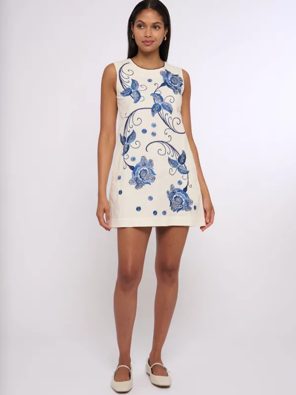 Tiffany Mini Dress in Kimber Embroidery made by Love The Label