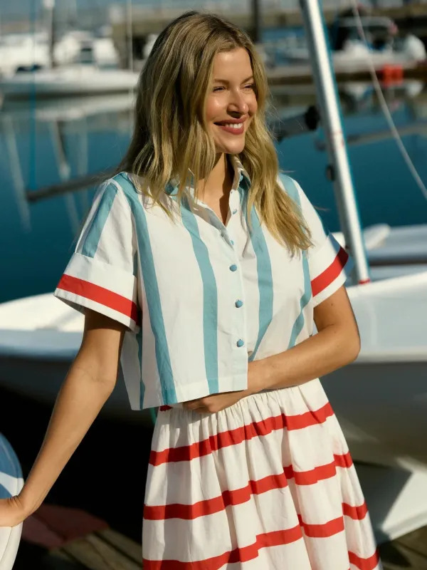 Kyle Shirt in Buoy Stripes made by Olivia by Livro